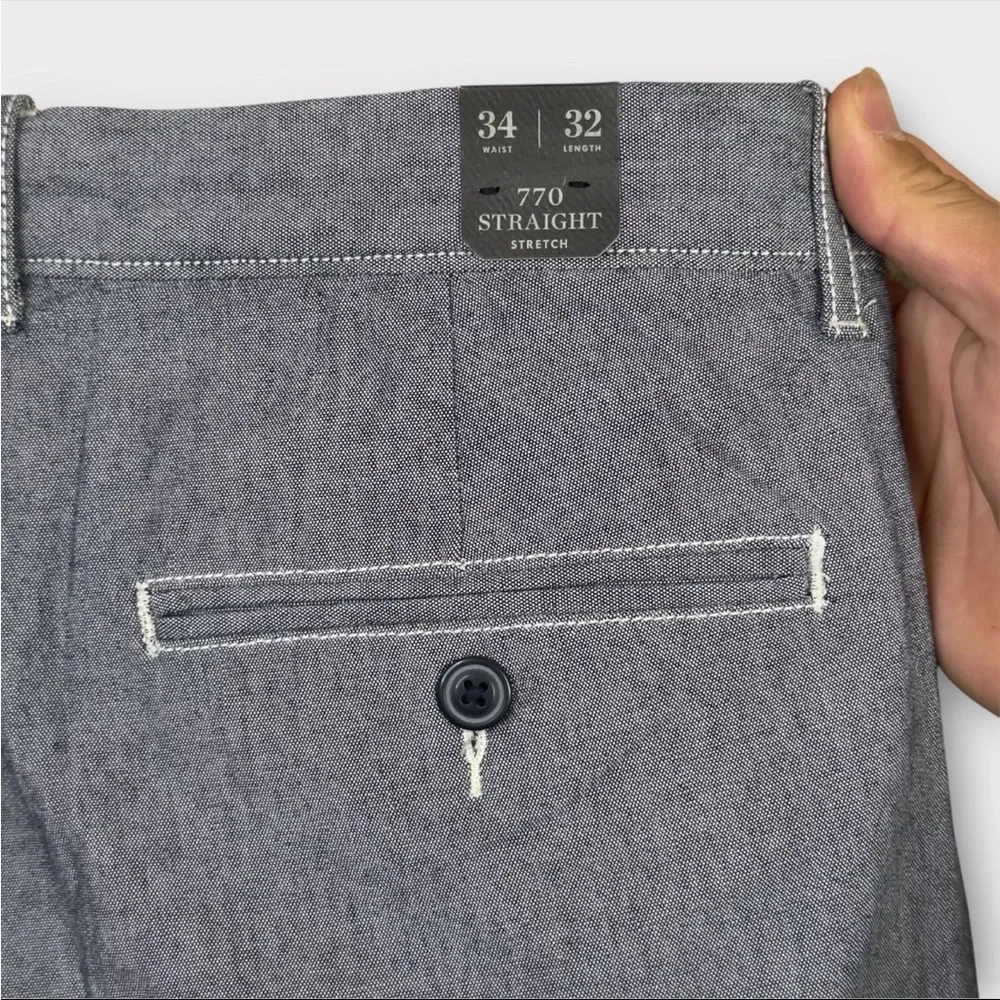 NEW J. Crew 770 Straight Stretch Chino Pants Grey Mens Size 34 x 32 WX0339 City